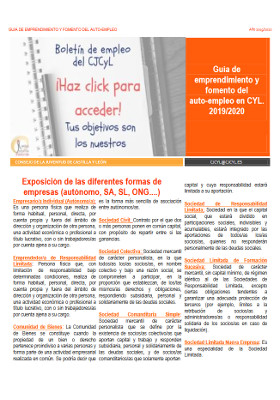 I Guía de emprendimiento y fomento del auto-empleo en CyL. 2019/2020