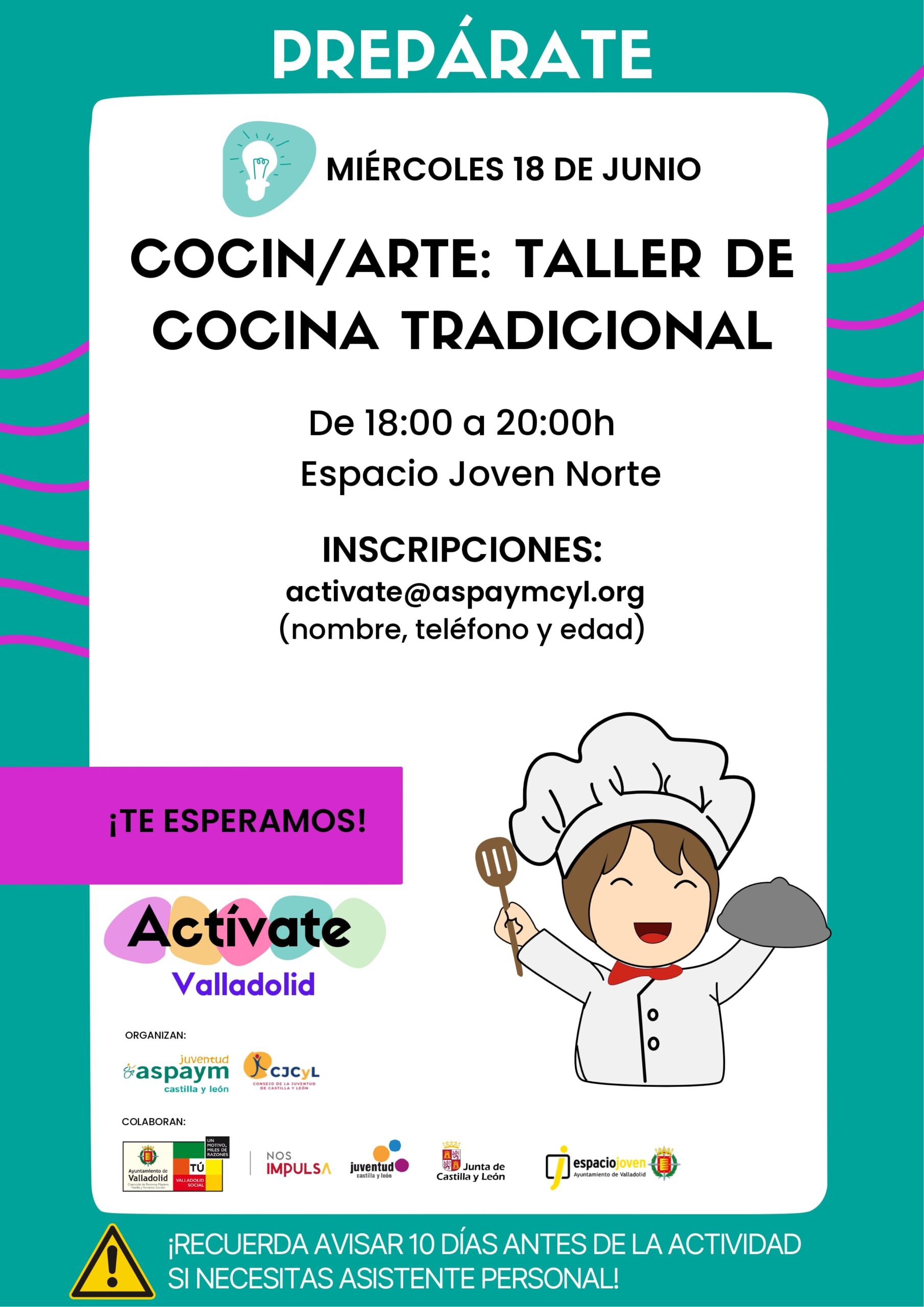 Cocin/arte. Taller de cocina tradicional