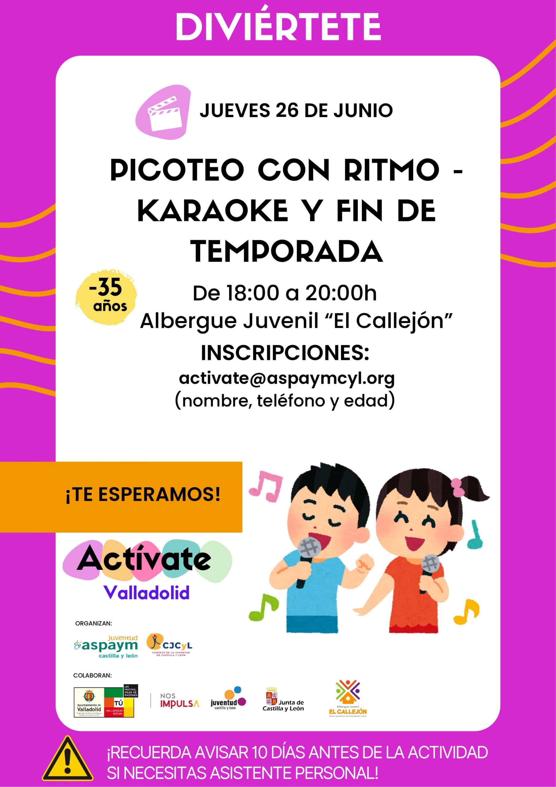 Picoteo con ritmo. Karaoke y fin de temporada