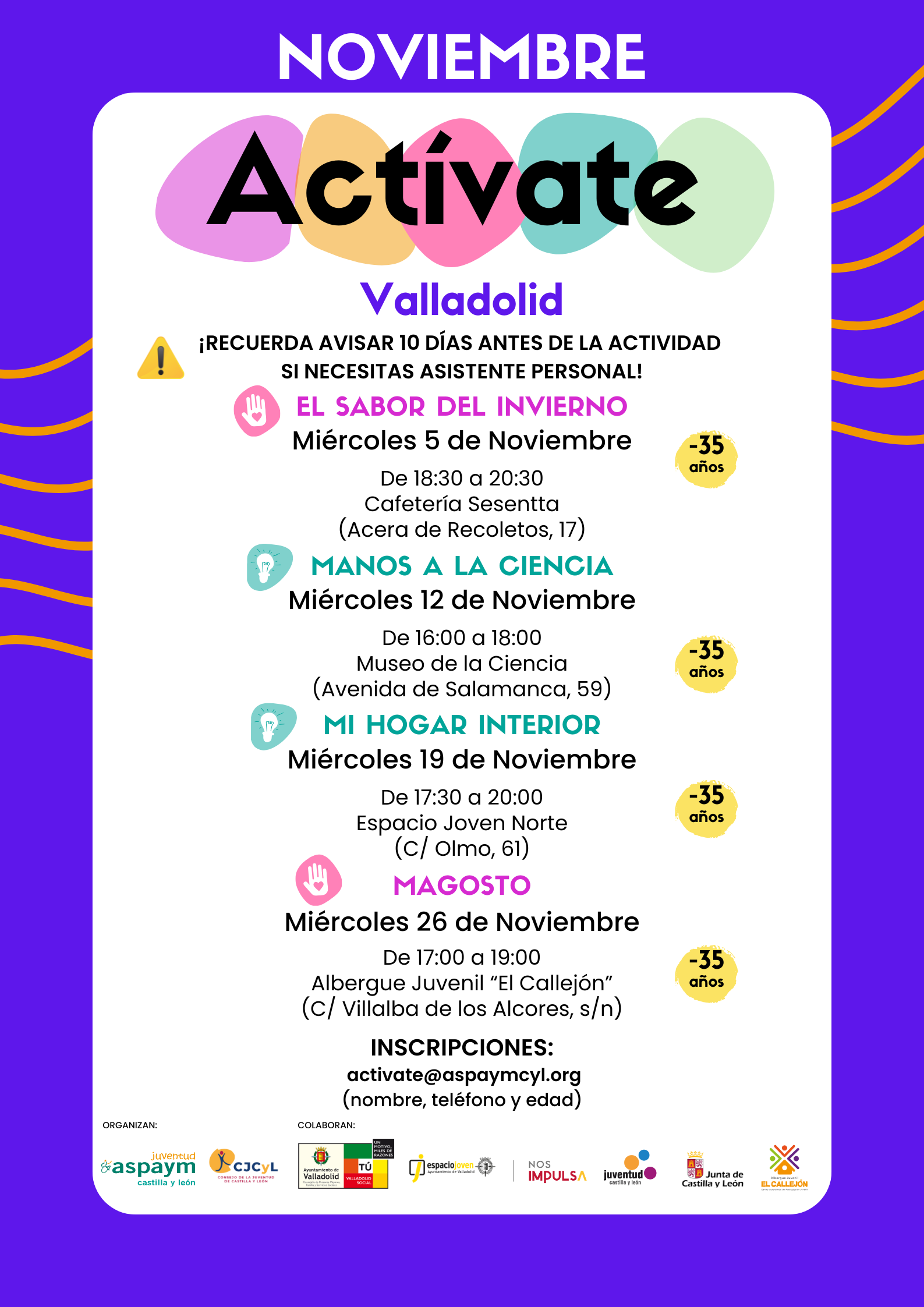 Actívate Noviembre - Valladolid